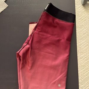 Ultra core pink/rose 7/8th star leggings. NWOT
